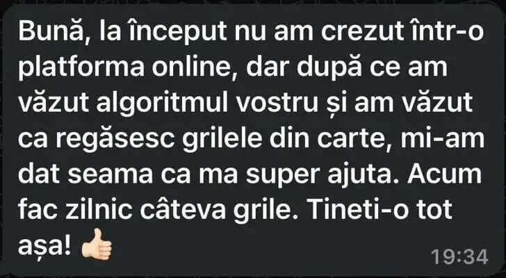 review din partea utilizatorilor pentru platforma de rezolvare grile de biologie și chimie, med.grile.info